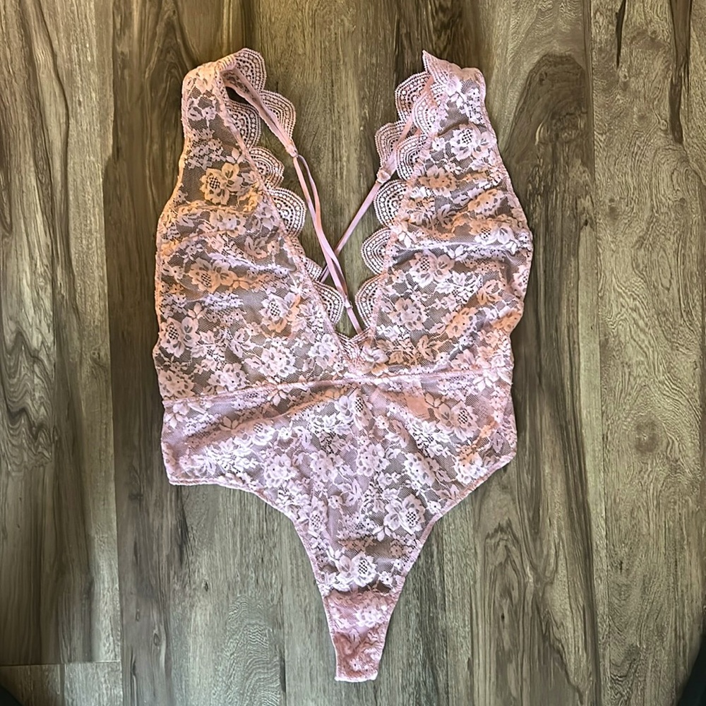 Victoria's Secret Lavender Lace Bodysuit